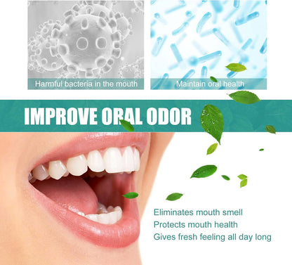 Improve oral odor with fresh breath and healthy teeth, eliminating harmful mouth bacteria