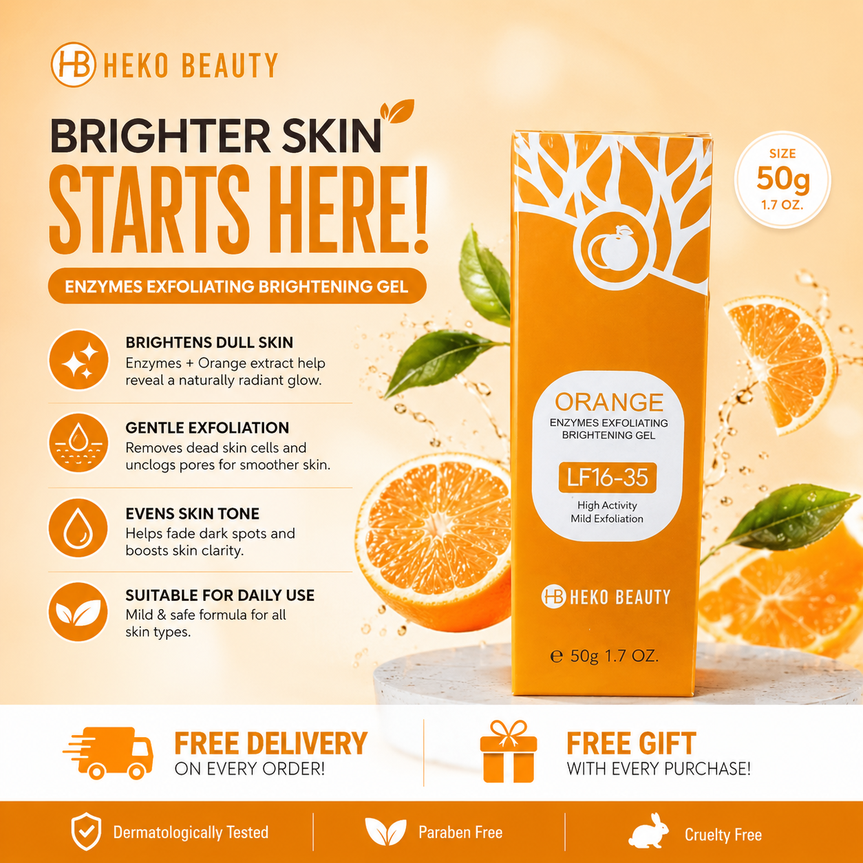 Orange Brightening Gel – Heko Beauty