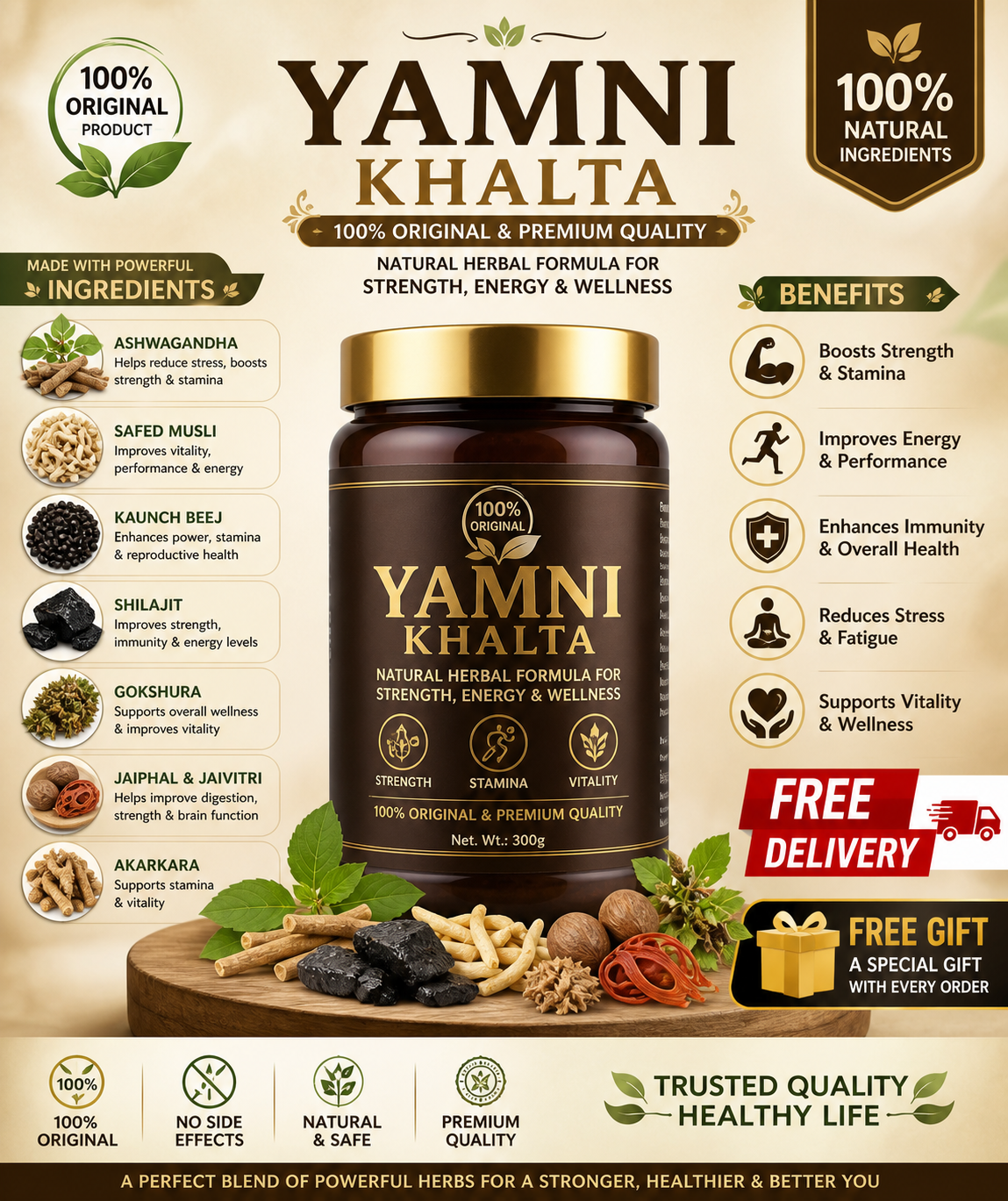 Yamni Khalta — 100% Natural Herbal Formula for Strength, Energy & Vitality | Free Delivery + Free Gift